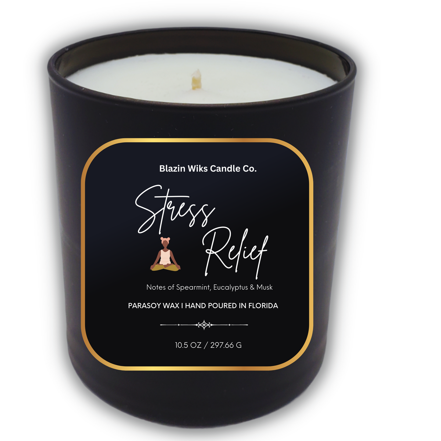 Stress Relief Candle by Blazin Wiks Candle Co. offers aromatic scents to help you relax from tension. Try one of our long-lasting 60+ hour double wicked candles today.
