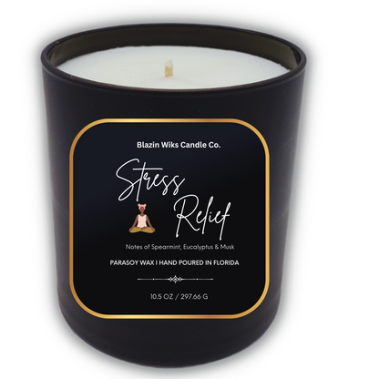 Stress Relief Candle by Blazin Wiks Candle Co. offers aromatic scents to help you relax from tension. Try one of our long-lasting 60+ hour double wicked candles today. 