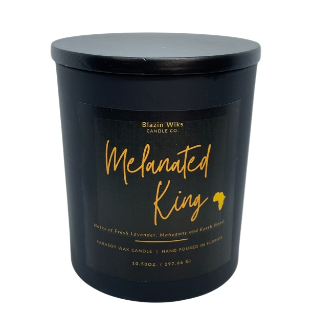 Melanated King Candle by Blazin Wiks Candle Co.